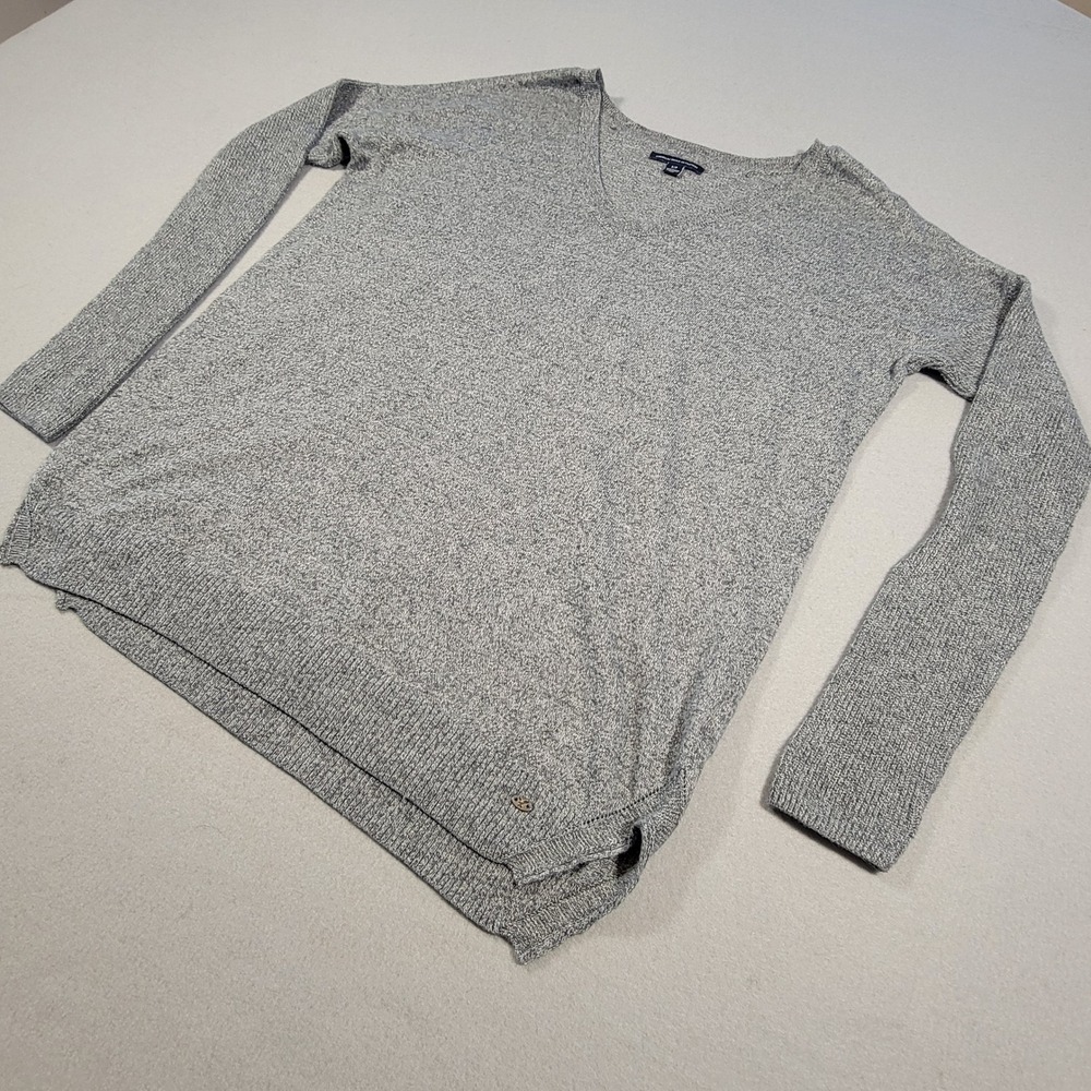 American‎ Eagle Outfitters Sweater Women's Gray V Neck Lightweight Size Small - Picture 3 of 10